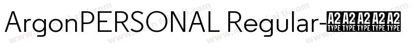 ArgonPERSONAL Regular字体转换